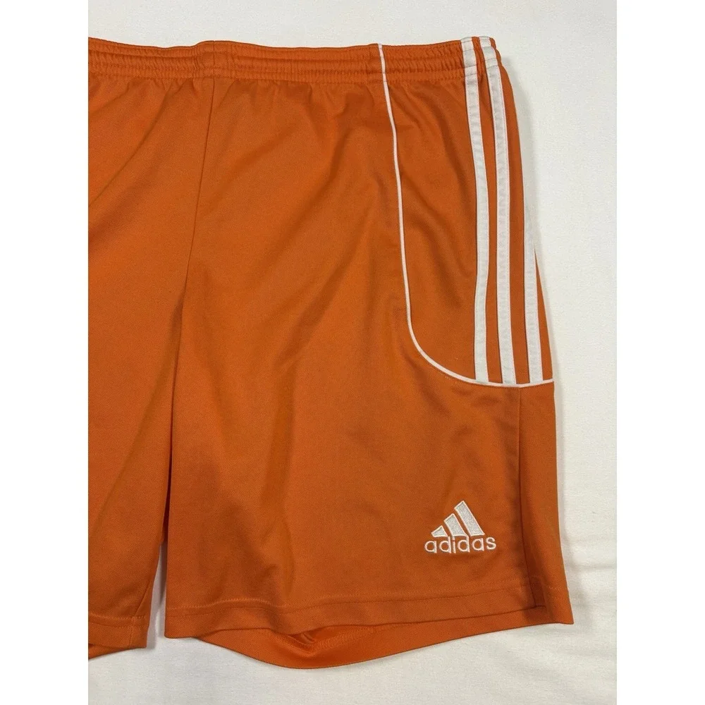 Vintage Adidas Squadra II Soccer Shorts Men Size Medium Orange Climalite 742130
